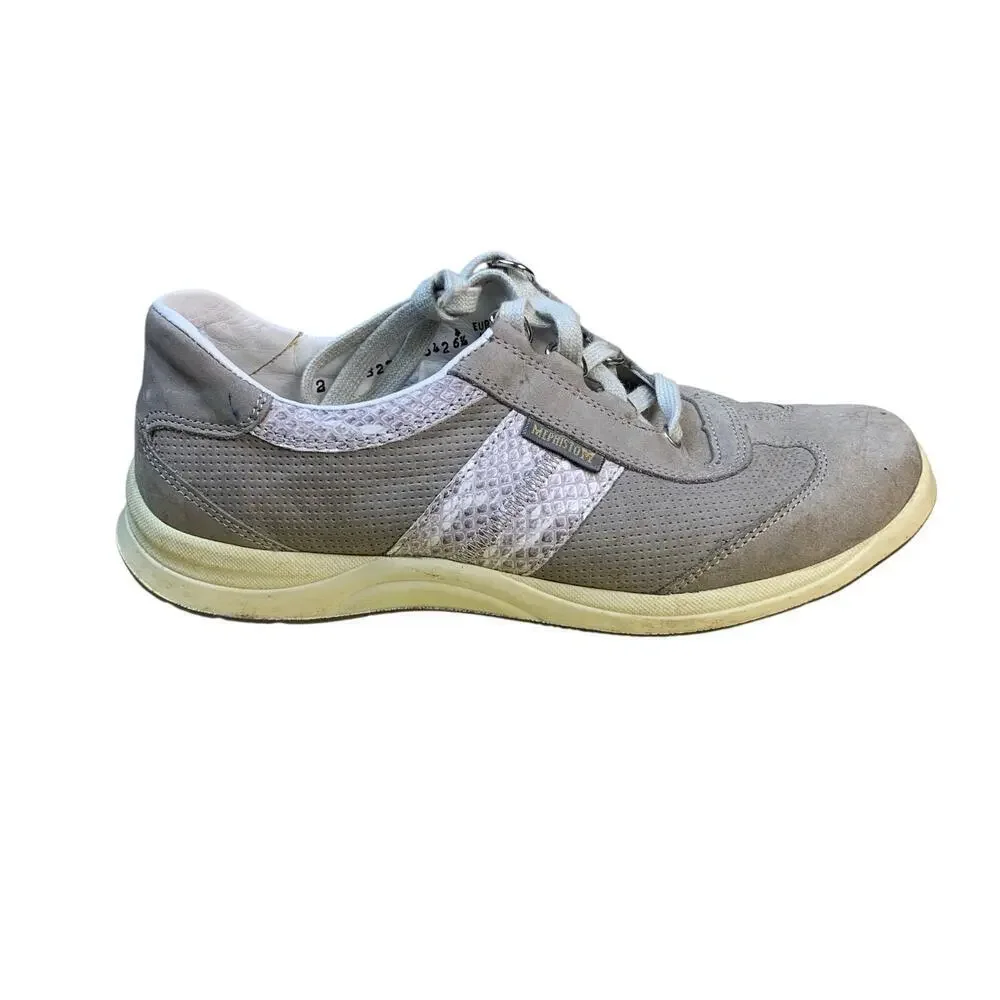 Mephisto Runoff Taupe Snakeskin Airjet Running Sneakers Size 6.5